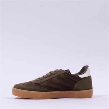 Victoria Berlin Corduroy Gumsole Trainer - Khaki